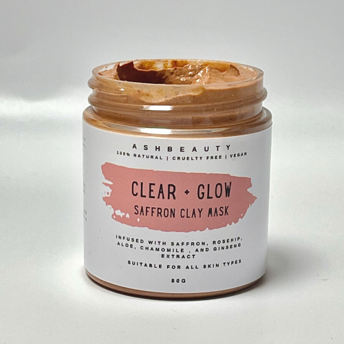 Saffron Clear + Glow Clay Mask